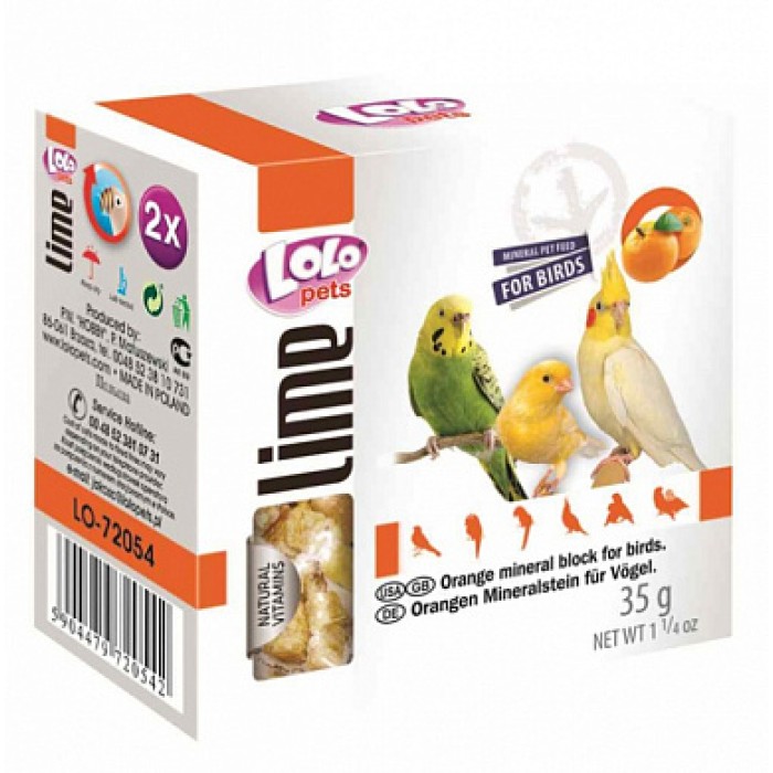 Lolopets Крейда для птахів апельсинова 35г